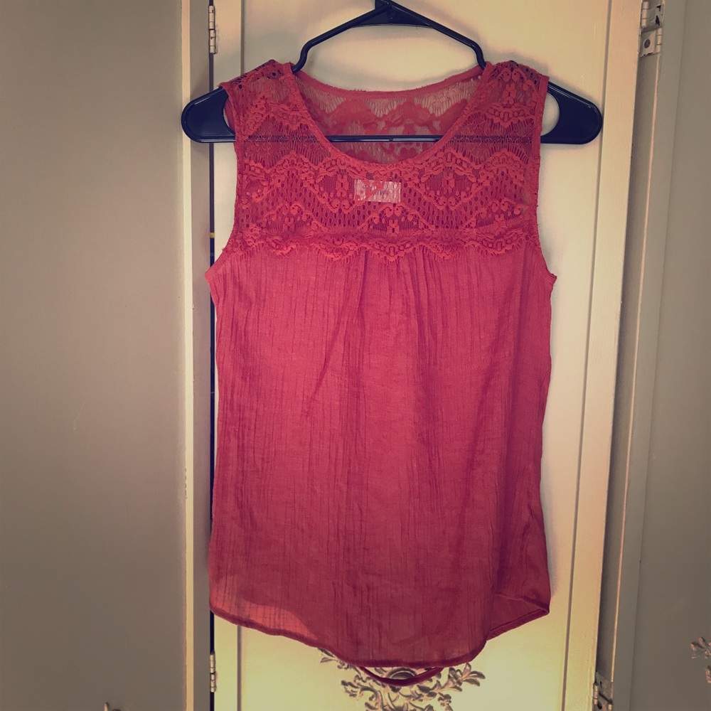 Bluetique pink lace blouse - Size S